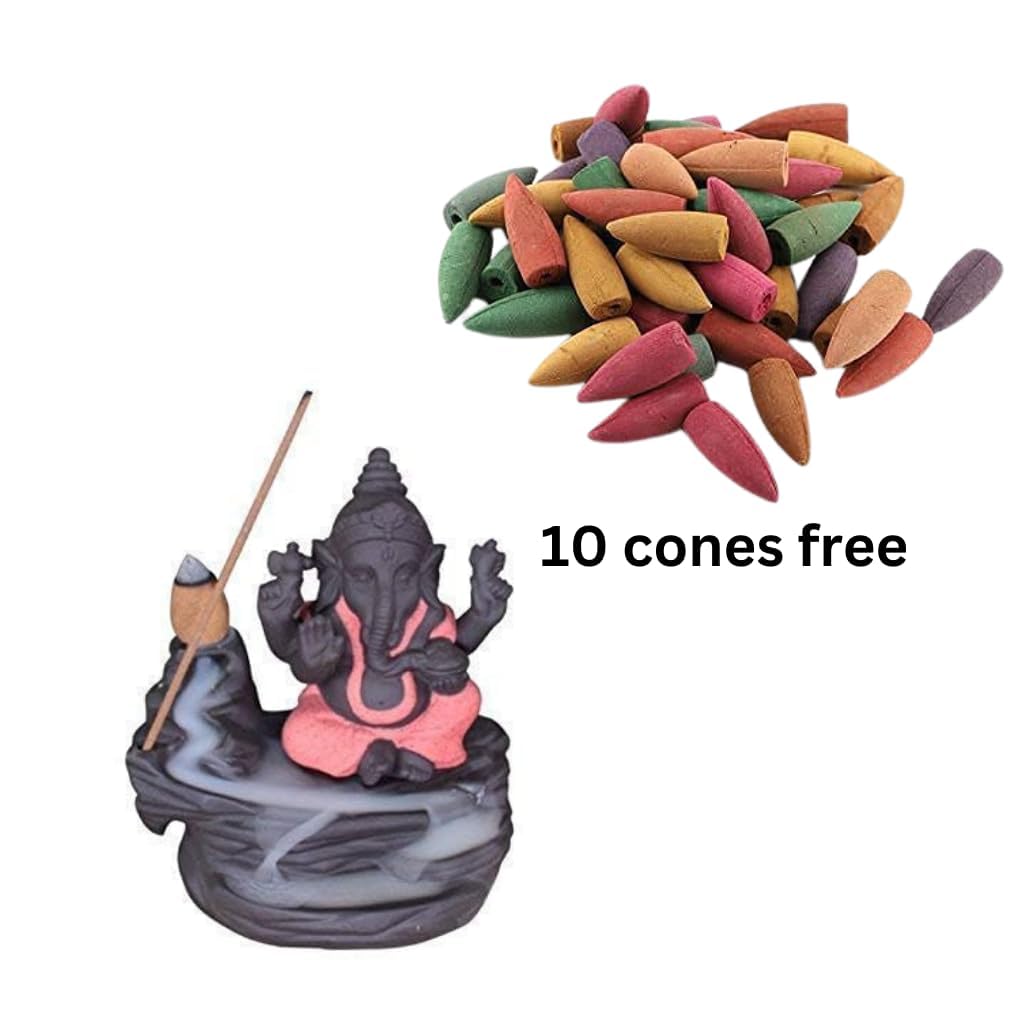 Smoke Lord Bal Ganesha Fountain Statue