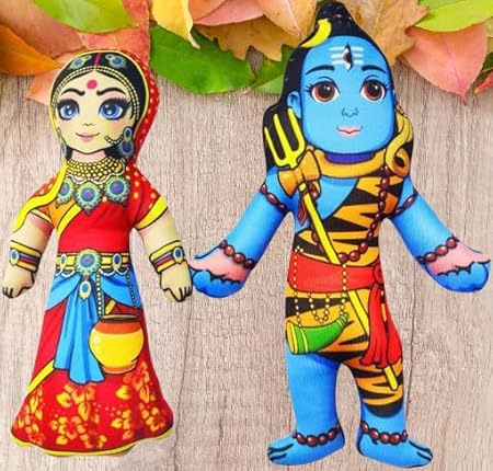 Shiv Ji Parvati Ji Soft Toy Set