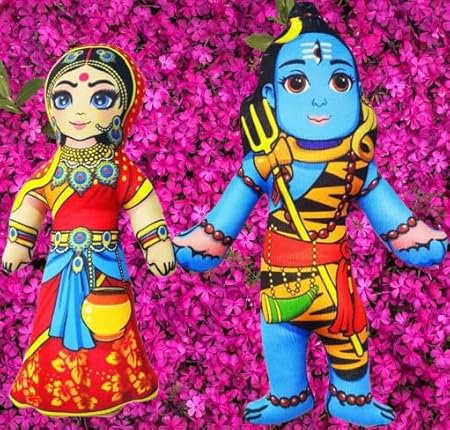 Shiv Ji Parvati Ji Soft Toy Set
