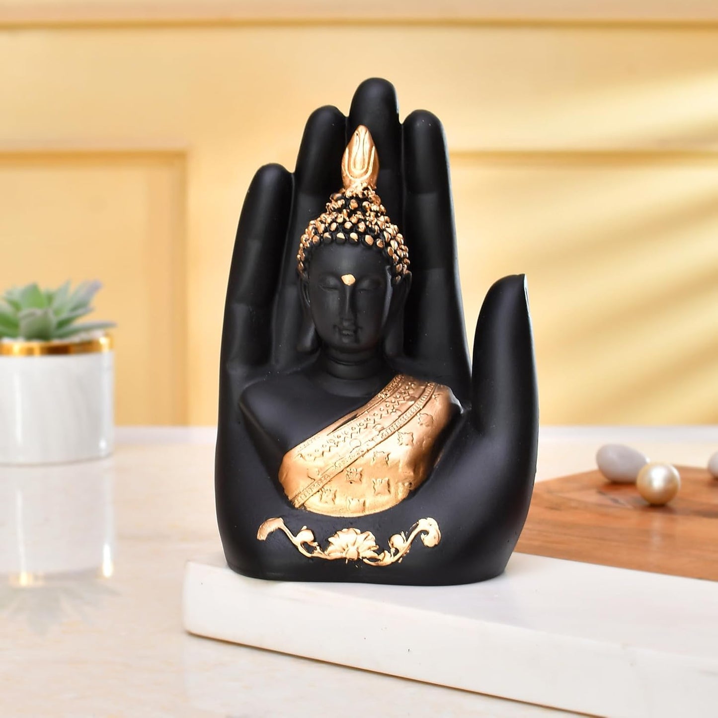 Fiber Palm Buddha Statue