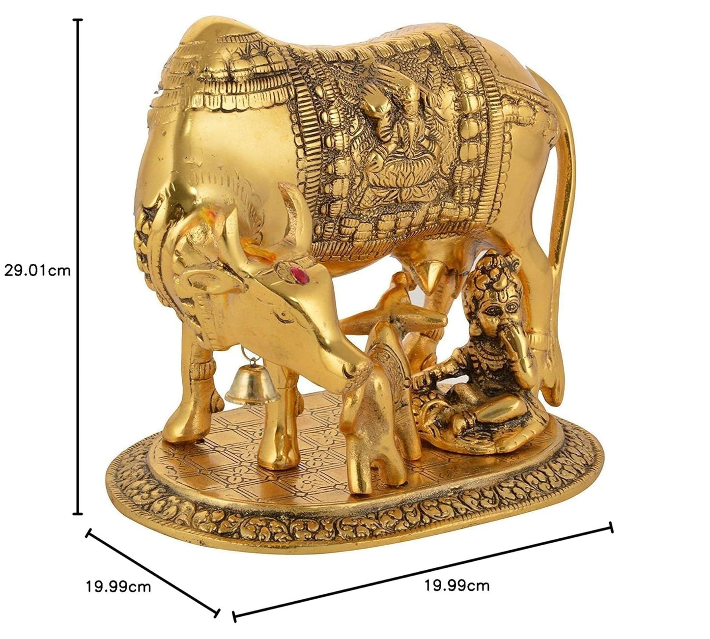 Kamdhenu Cow with Calf God Figure