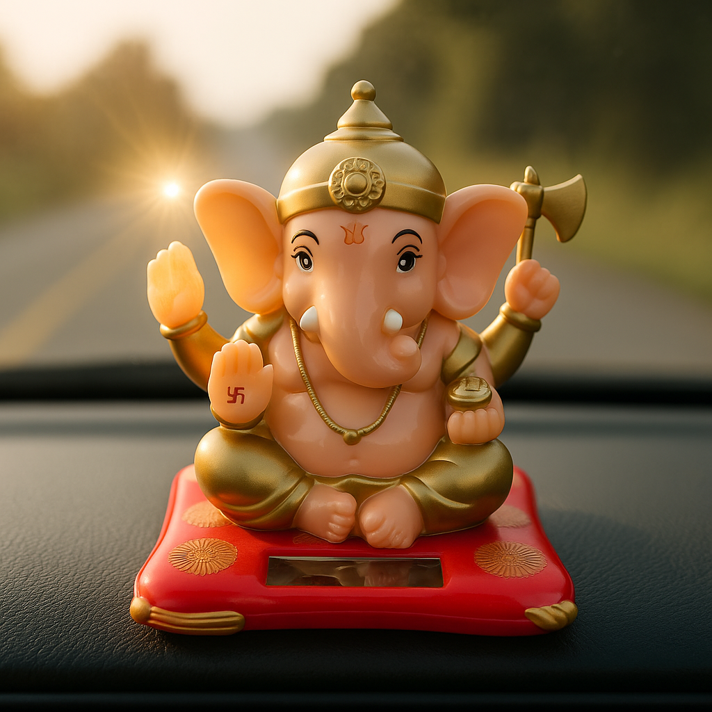 Solar Powered Lord Ganesh ji Moving Hand
