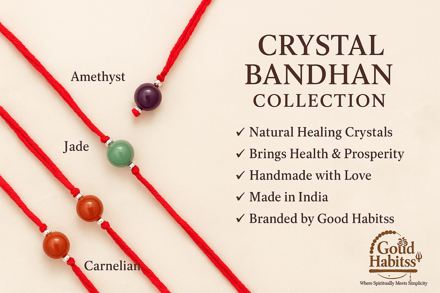 Natural Crystal Healing Rakhi