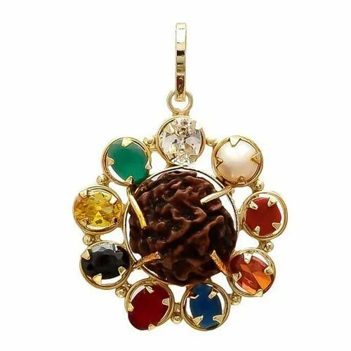 High Quality Navratana Rudraksha Pendant