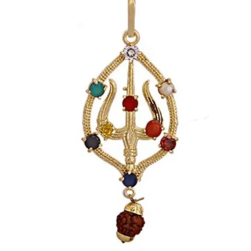 Shiv Shakti Kavach Rudraksha Trishul Pendant