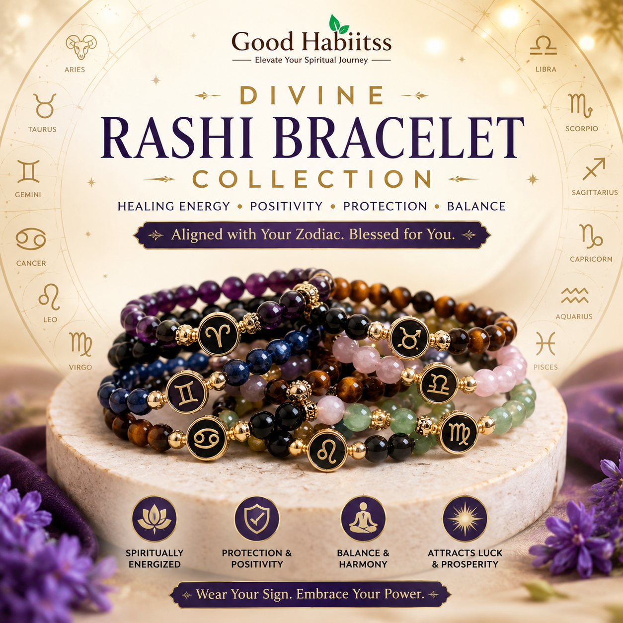 Zodiac Energy Bracelets