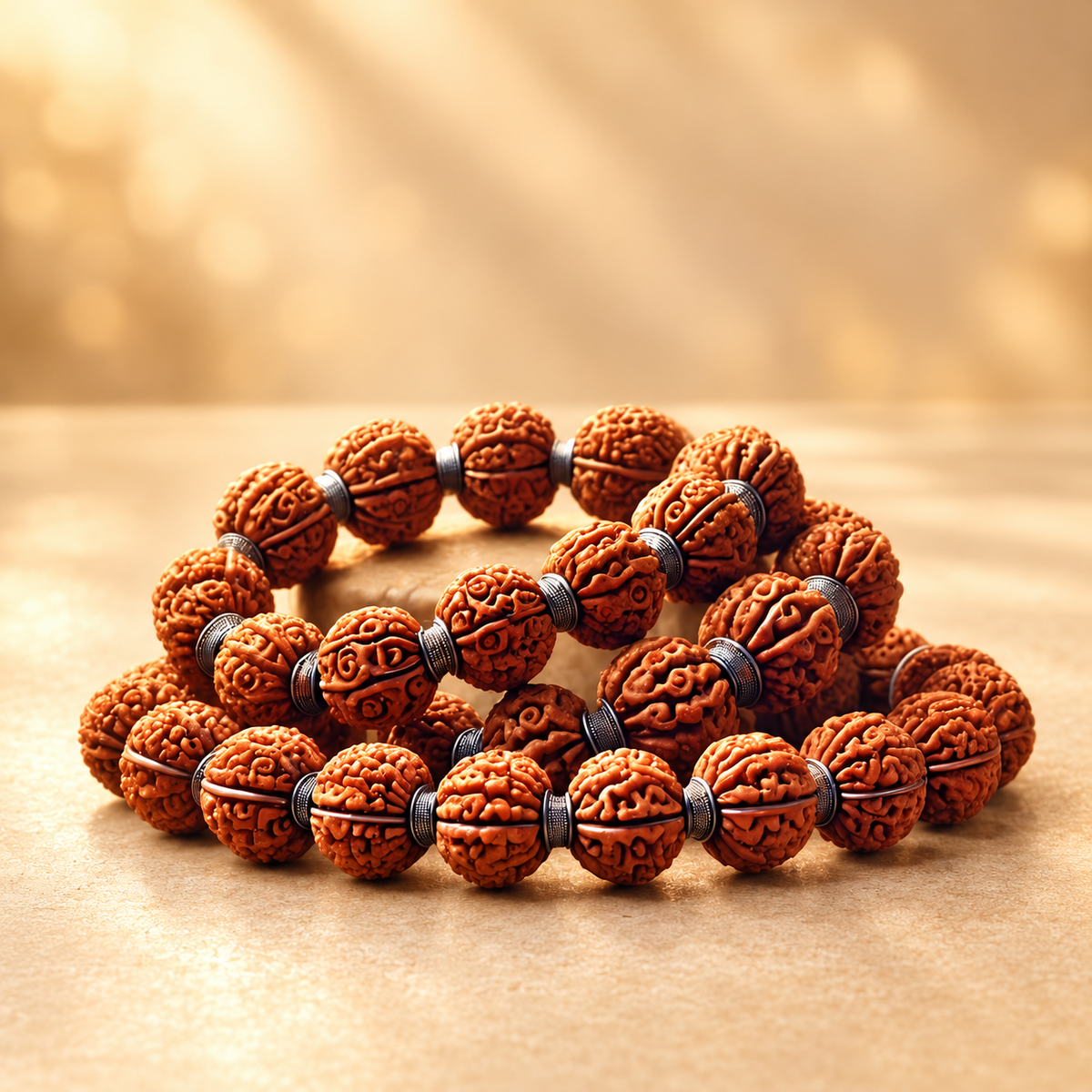 seed bead & Traditional Beads on a champagne background