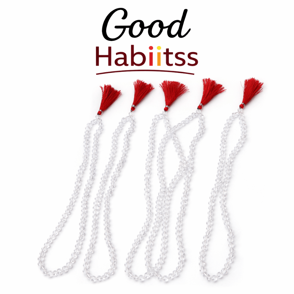 108 Faceted Spatik Beads Japa Mala - GOOD HABITSS