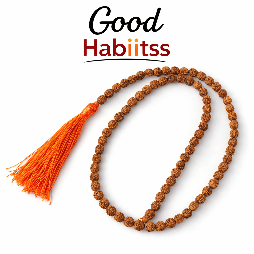 108 Rudraksha Beads Japa Mala - GOOD HABITSS