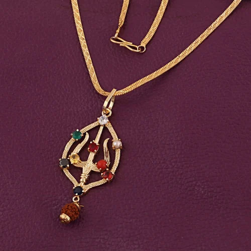 Shiv Shakti Kavach Rudraksha Trishul Pendant