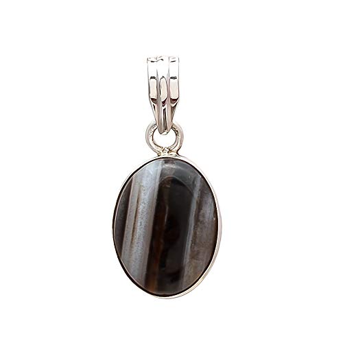 Sulemani Hakik Silver Stone Pendant Original Certified Oval Shape Haqiq Locket