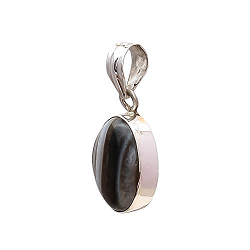 Sulemani Hakik Silver Stone Pendant Original Certified Oval Shape Haqiq Locket