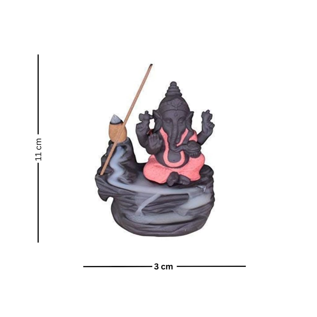 Smoke Lord Bal Ganesha Fountain Statue