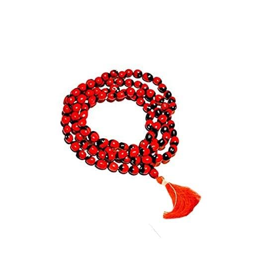 Red Gunja Chirmi Beads Necklace Japa Mala for Lakshmi