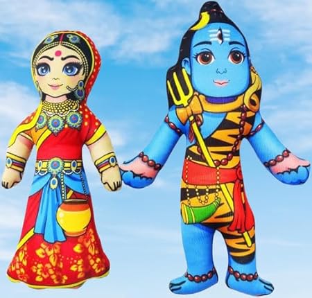 Shiv Ji Parvati Ji Soft Toy Set