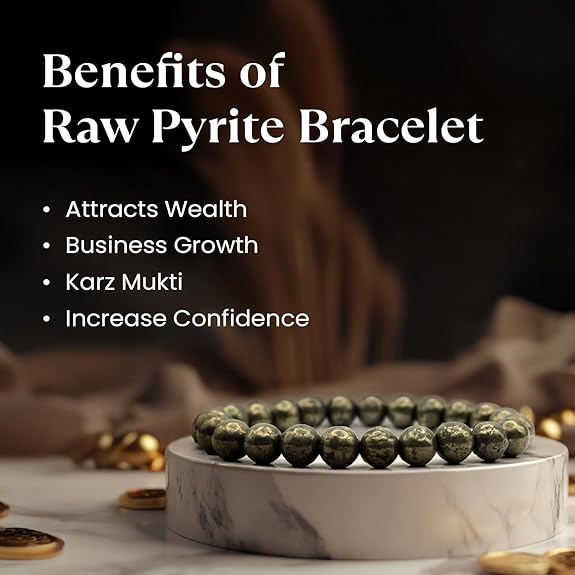 Raw Pyrite Bracelet with Selenite Plate Combo