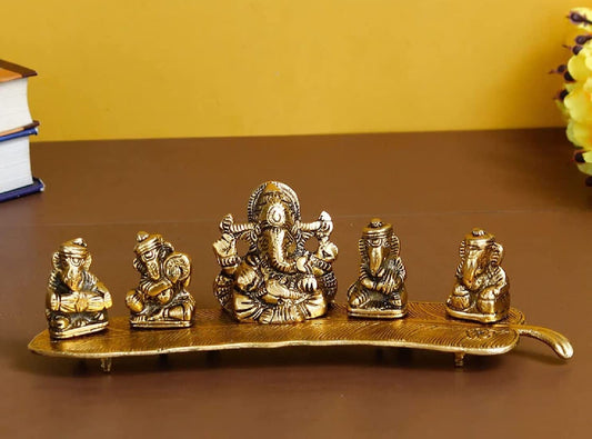 Aluminium Metal Ganesh Laxmi Statue