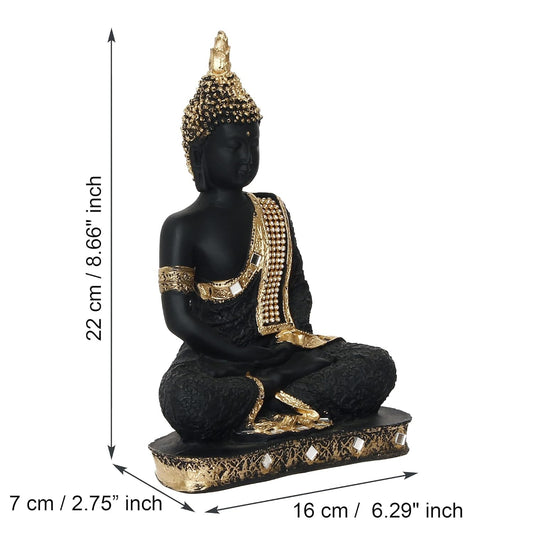 Black Stone Buddha Statue