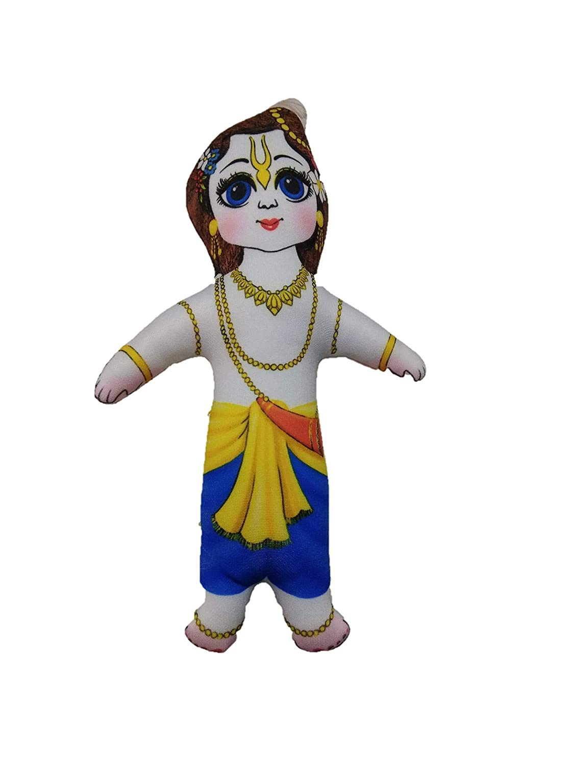 Krishna with Lalita & Visakha Gopi Soft Toy Set 8 Inches