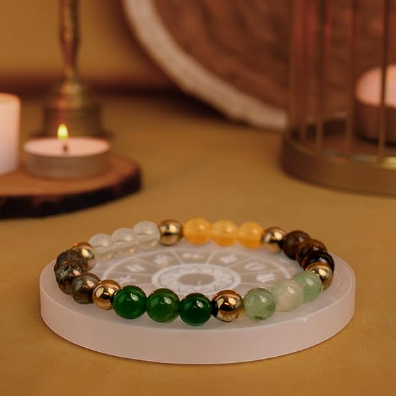 Dhan Yog Bracelet I FREE Selenite Charging Plate I Certificate of Authenticity