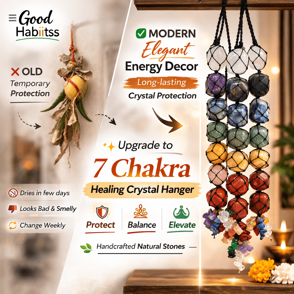 7 chakra hangers ! Replacement of Nibu Mirch - GOOD HABITSS