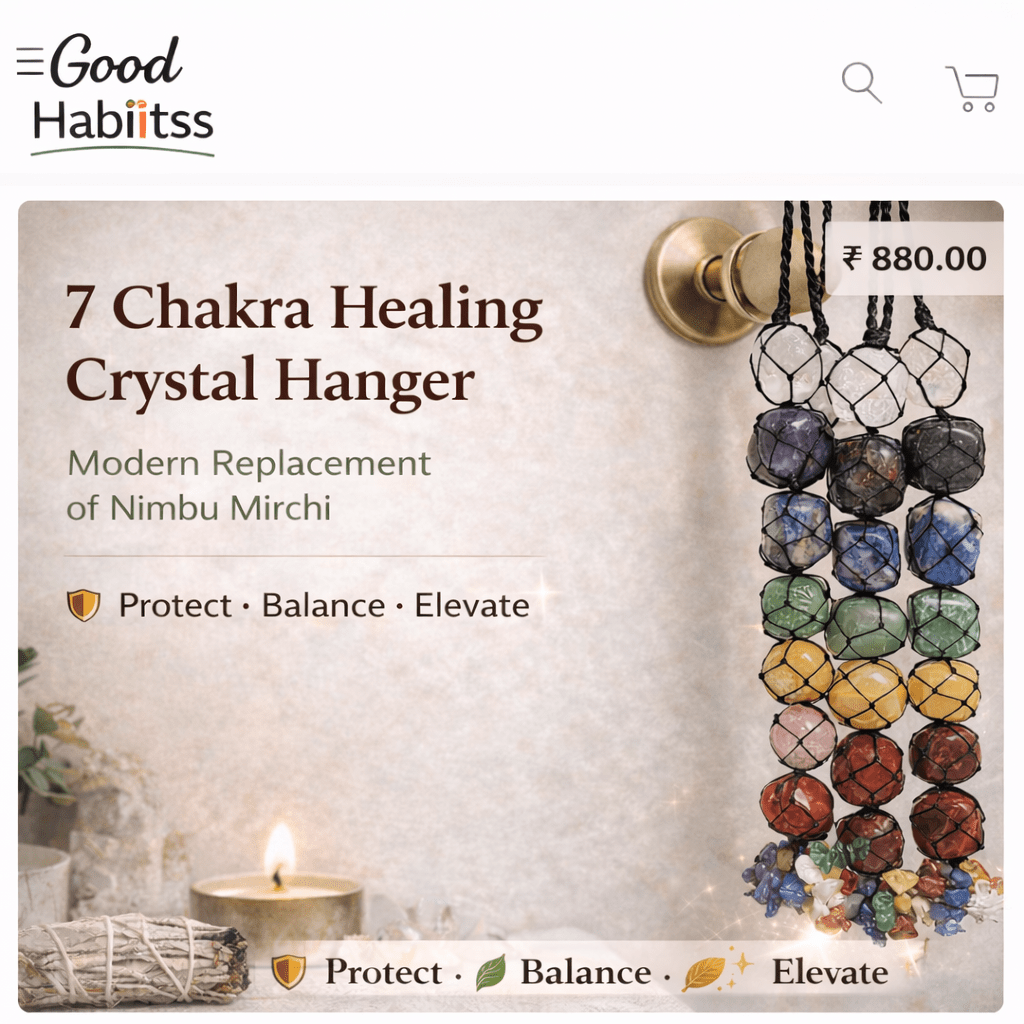 7 chakra hangers ! Replacement of Nibu Mirch - GOOD HABITSS