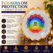 7 Chakra Om Protection Energy Selenite Bowl - GOOD HABITSS