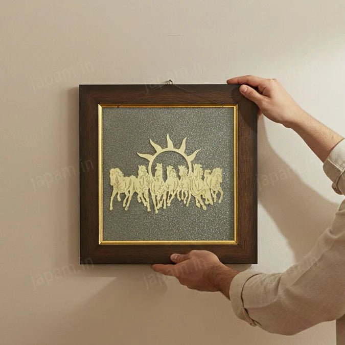 7 Horses Pyrite Frame (7x7) - GOOD HABITSS