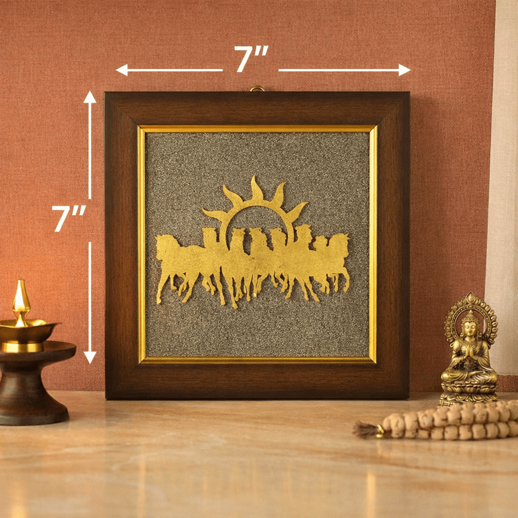 7 Horses Pyrite Frame (7x7) - GOOD HABITSS