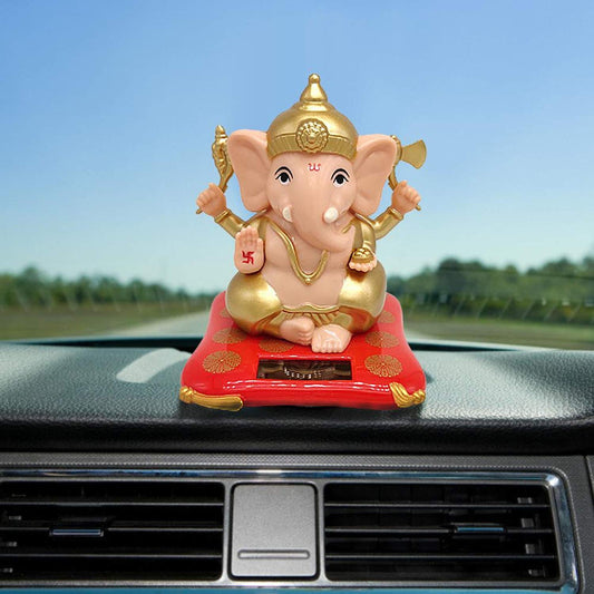 Solar dancing Ganesha Statue for Car, Home and Office