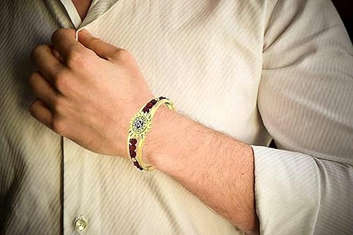 Rudraksha Gold Plated Kada Bracelet