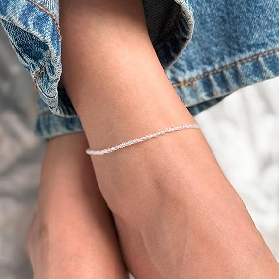 Clear Quartz Anklet
