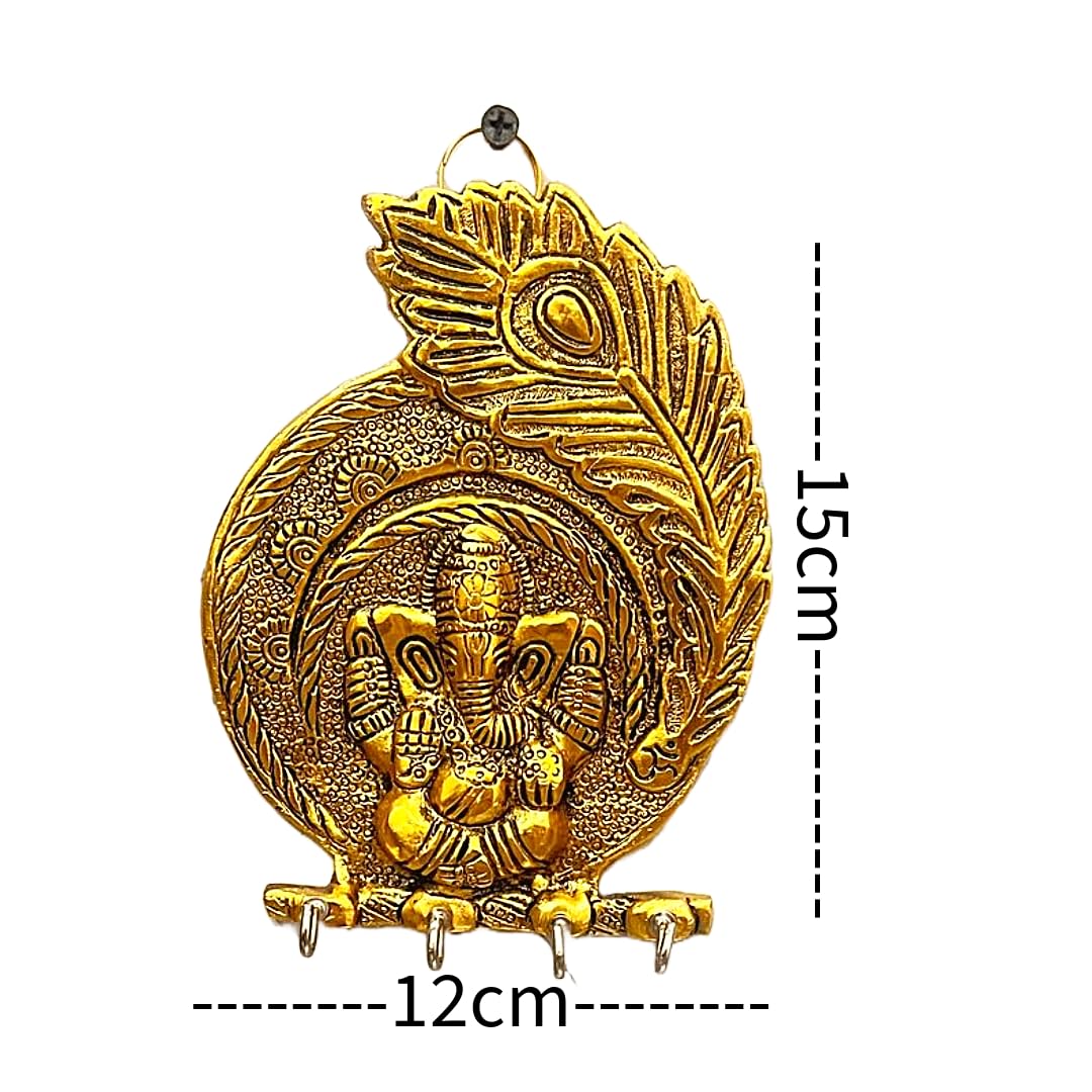 Metal Ganesh Wall Hanging with Key Holder