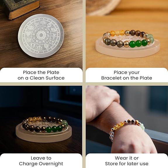 Dhan Yog Bracelet I FREE Selenite Charging Plate I Certificate of Authenticity