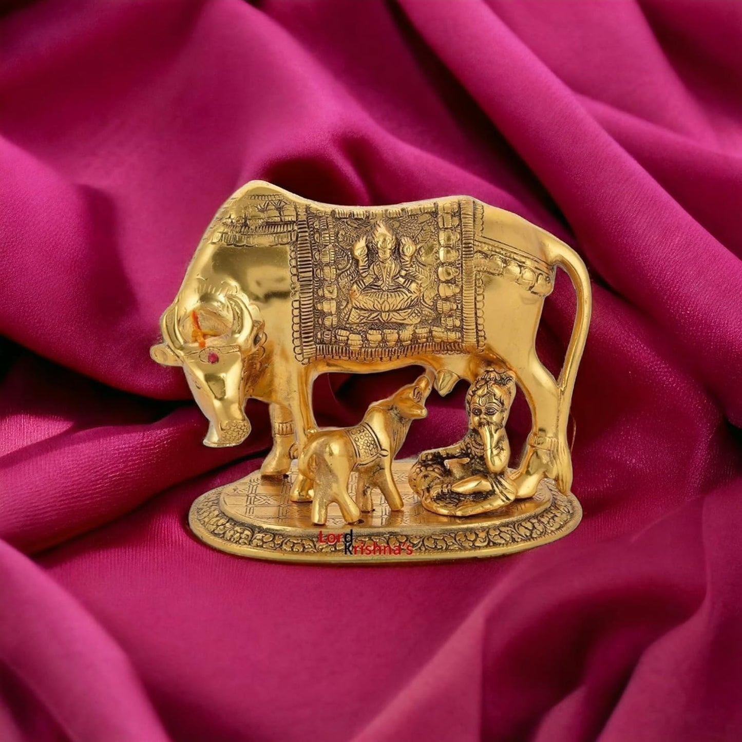Kamdhenu Cow with Calf God Figure