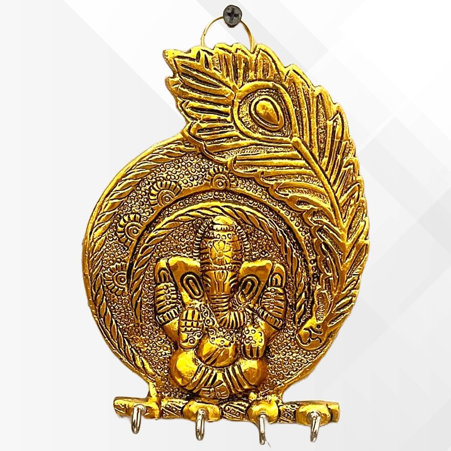 Metal Ganesh Wall Hanging with Key Holder