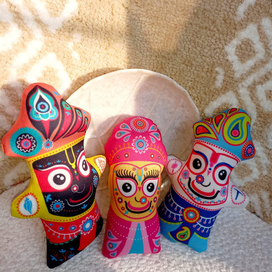 Jagannath Baldev Subhadra Soft Washable Toy Set