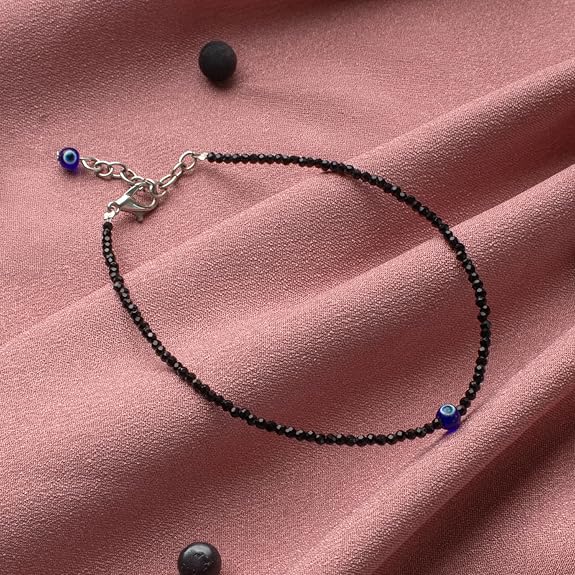 Negative Energy Blocker Anklet – Evil Eye + Tourmaline