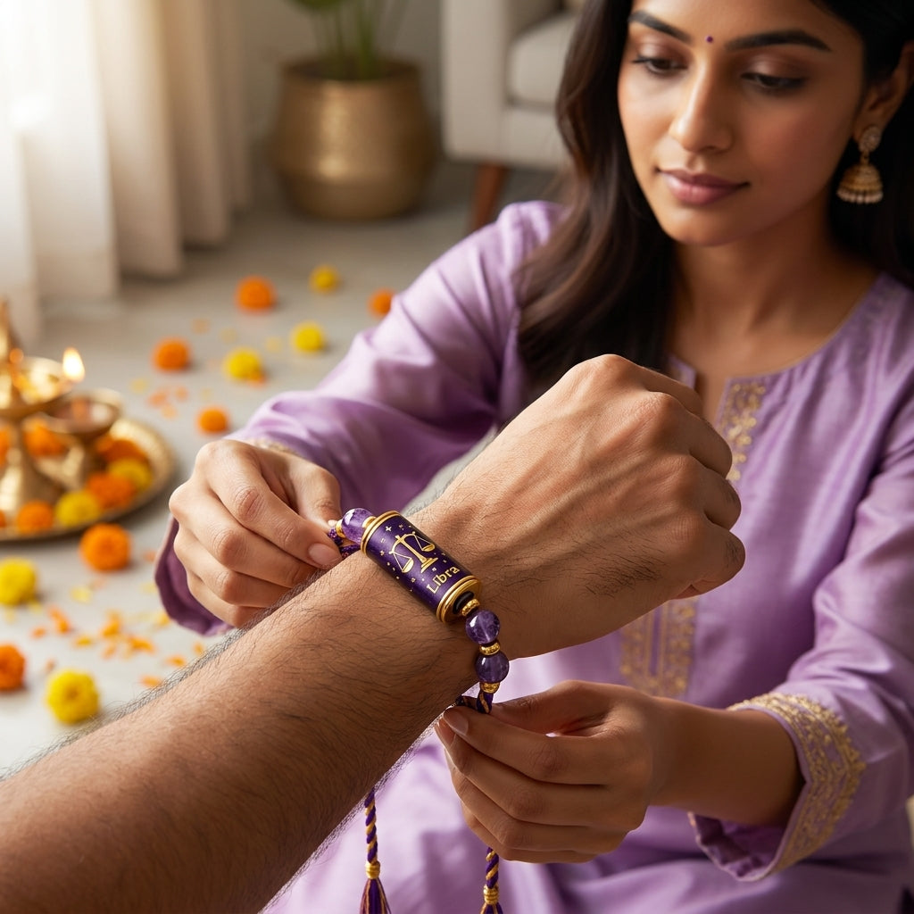 Libra Rashi Rakhi | Amethyst