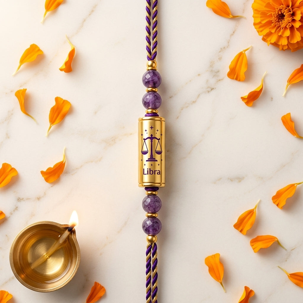 Libra Rashi Rakhi | Amethyst