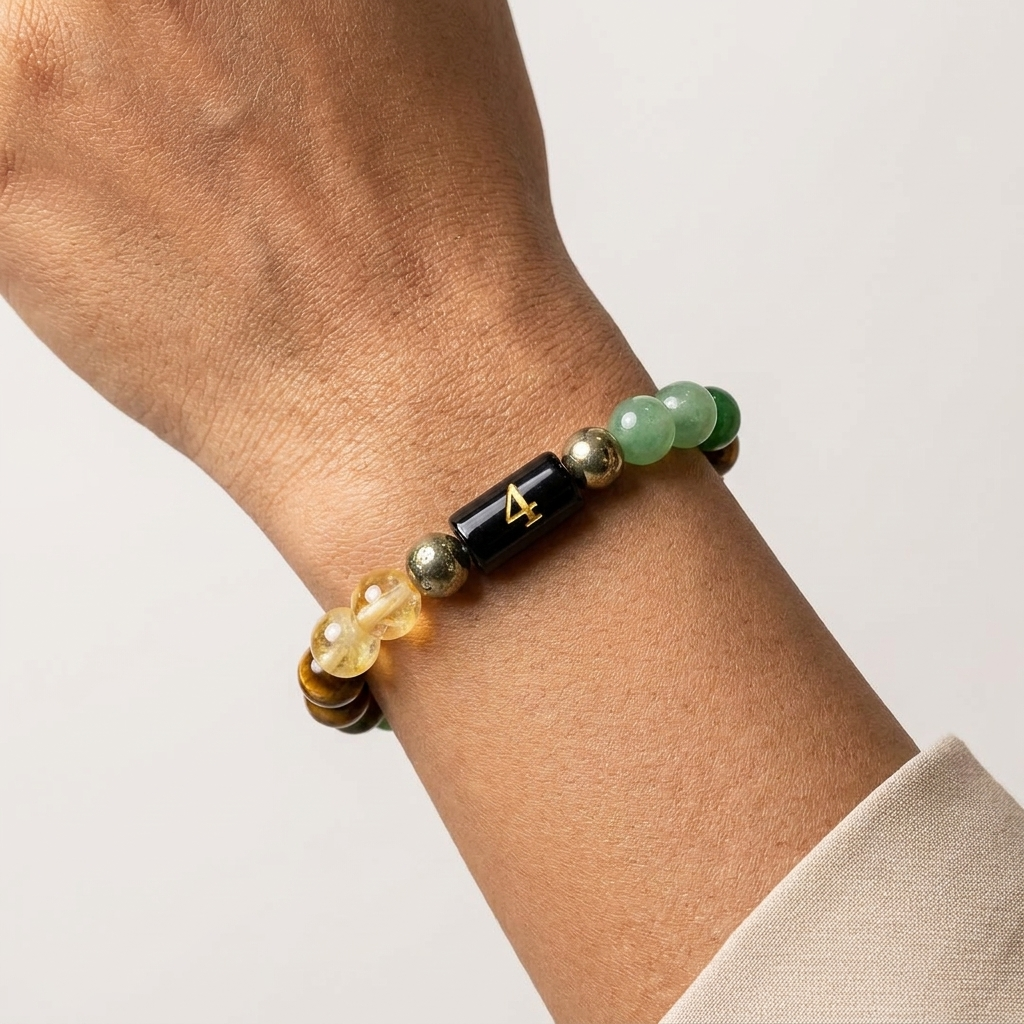 Mulank 4 Bracelet – Stability, Discipline & Success