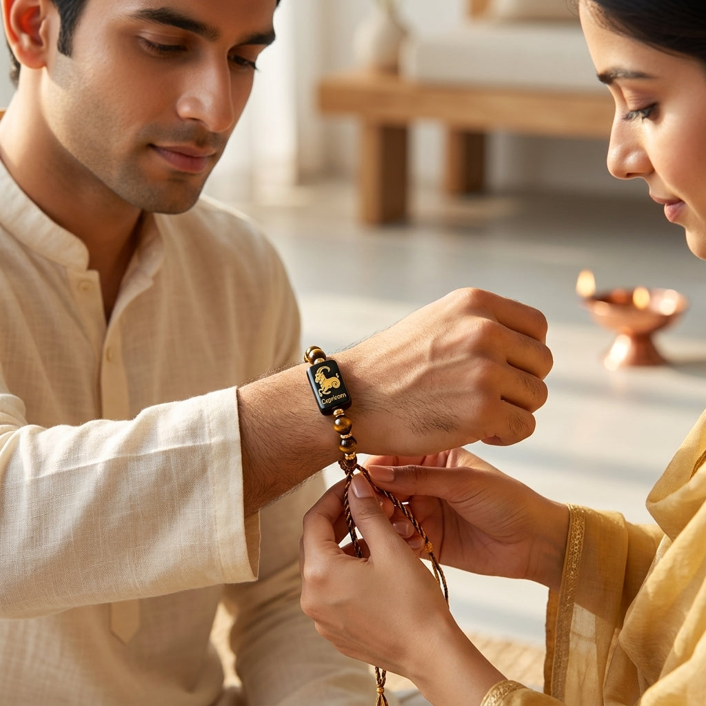 Capricorn Rashi Rakhi | Tiger Eye