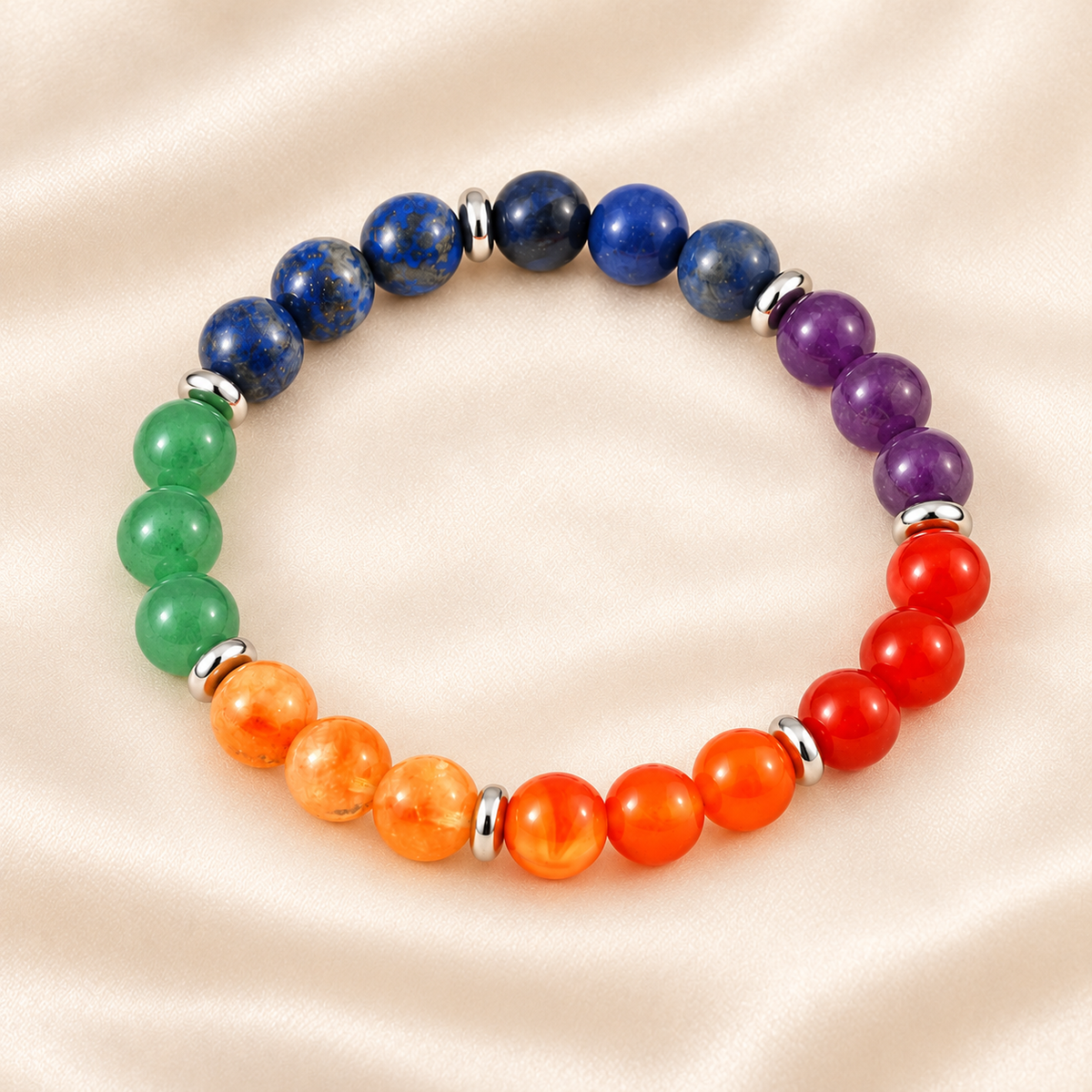 Natural Multicolour Stone Bracelet – Multi-Gemstone Jewellery — alternate view