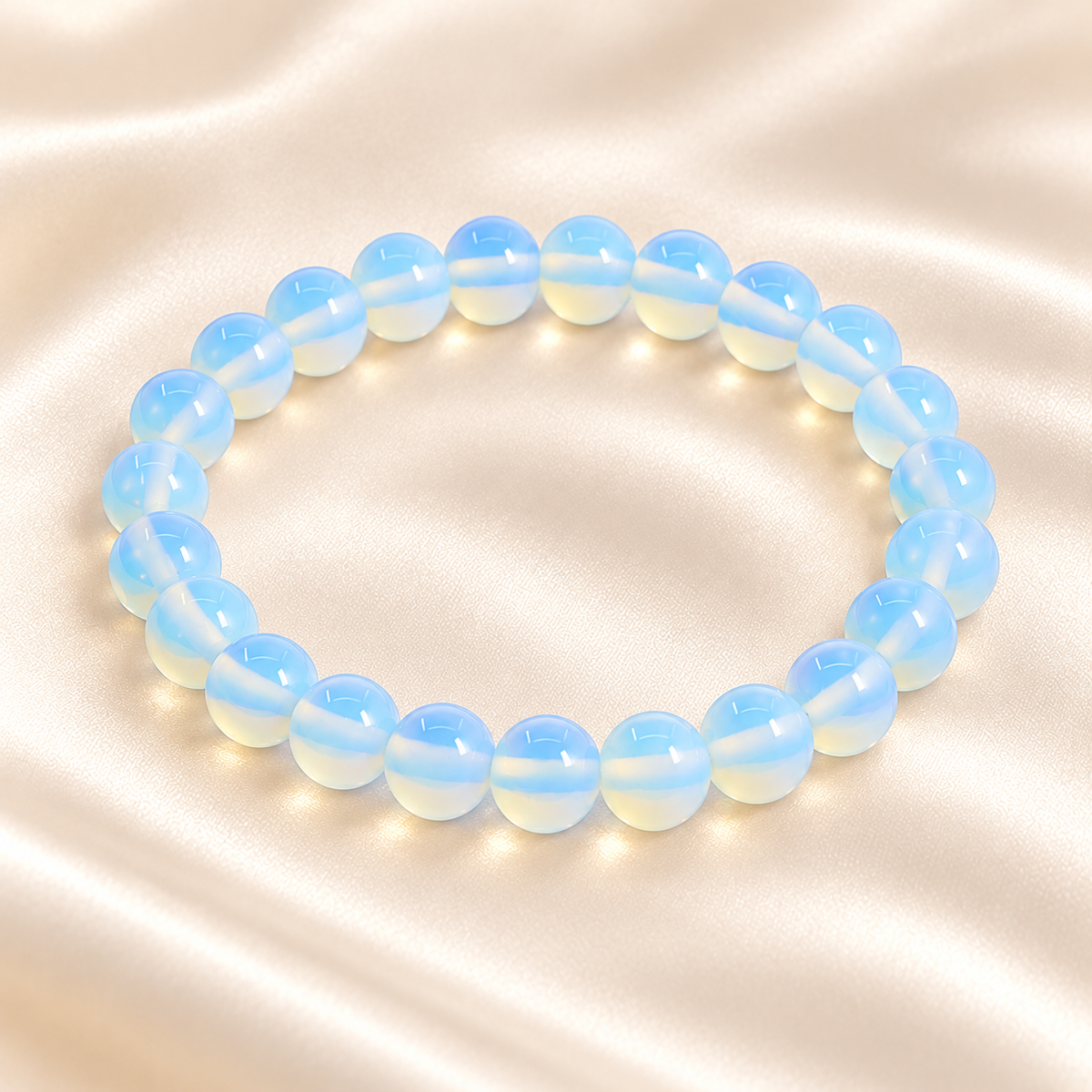 Opalite Bracelet – 8mm Synthetic Bead Jewellery — alternate view