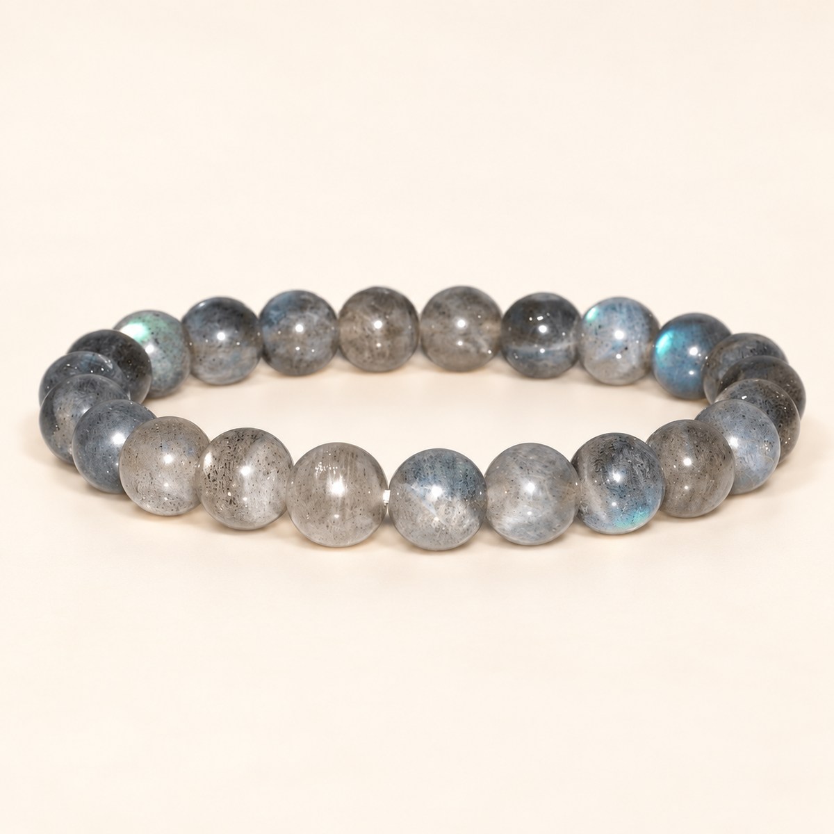 Natural Labradorite Bracelet – 8mm Gemstone Jewellery — hero view
