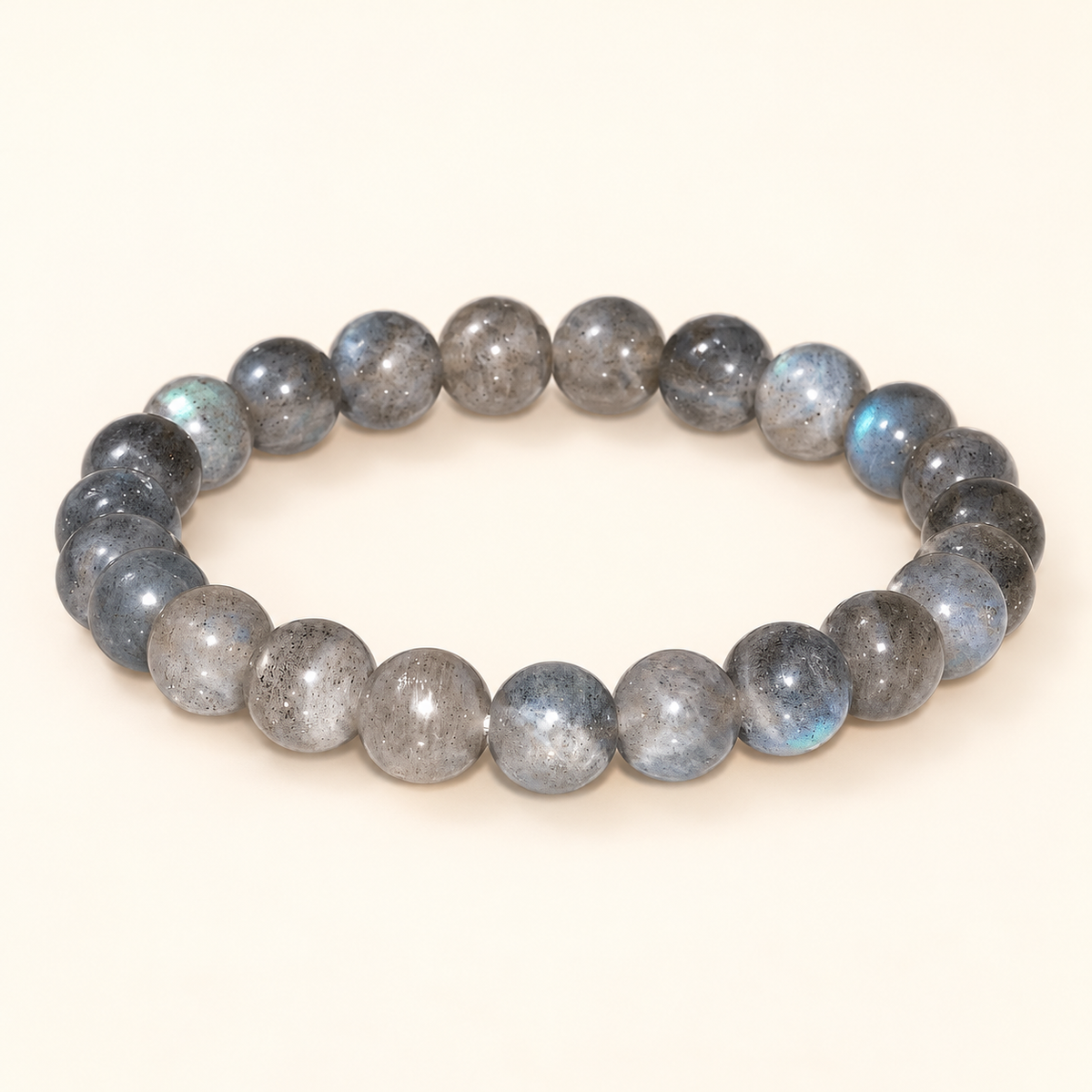 Natural Labradorite Bracelet – 8mm Gemstone Jewellery — alternate view