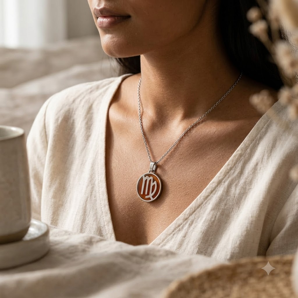Virgo Zodiac Pendant | Mental Clarity, Focus and Confidence Crystal Pendant