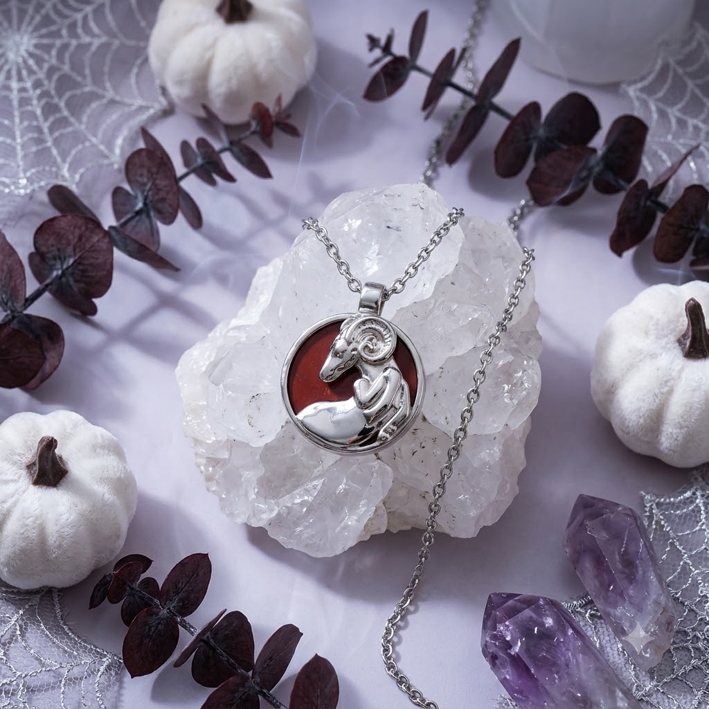 Virgo Zodiac Necklace | Red Jasper Crystal | Elegant Meaningful You