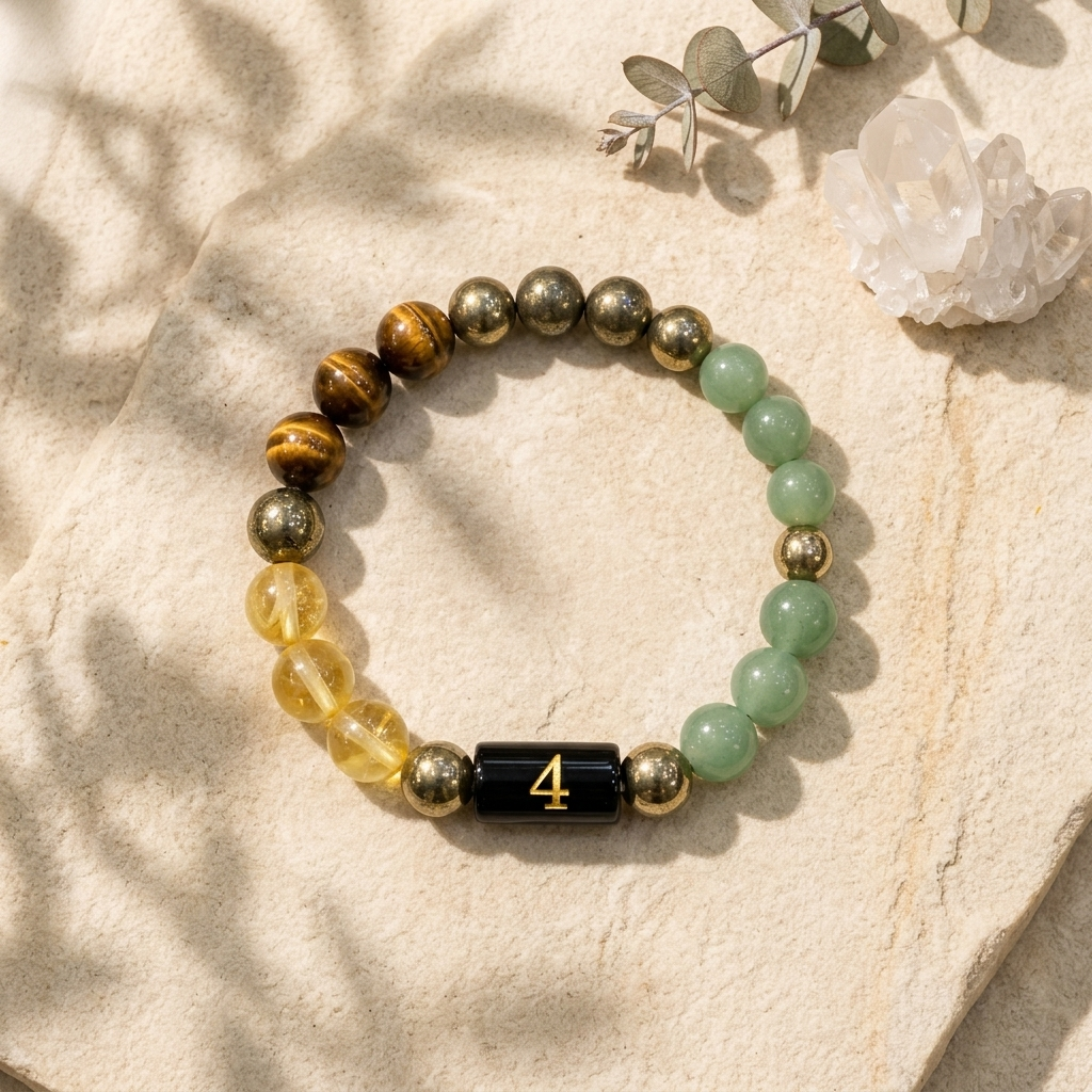 Mulank 4 Bracelet – Stability, Discipline & Success