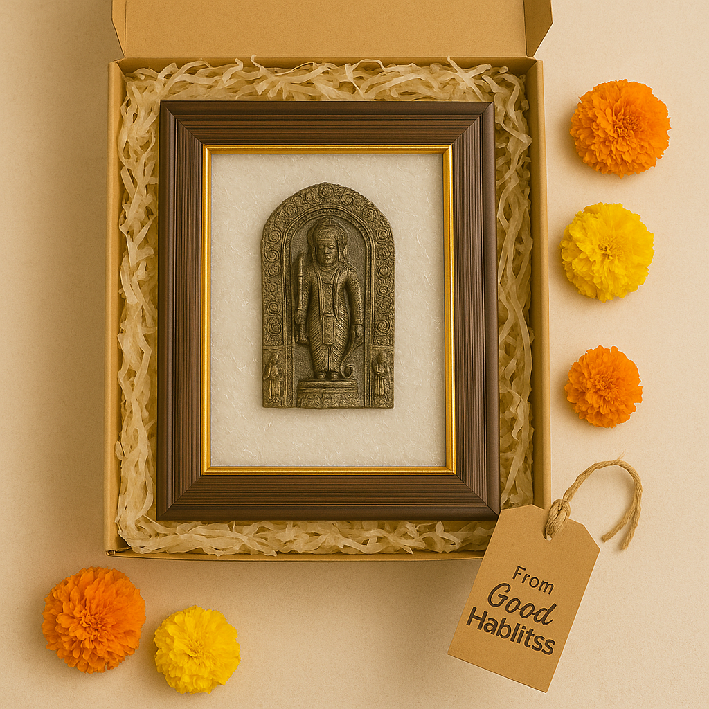 Lord Vishnu Pyrite & Selenite Healing Frame